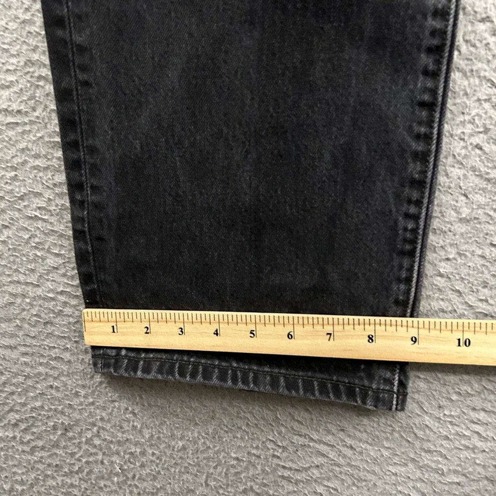 Levis‎ Jeans Mens 38x32 Black Denim 501 Straight Leg Button Fly American Y2K